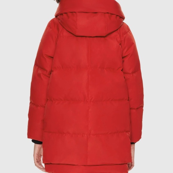 OROLAY Red Hooded Puffer Coat - Picture 3 of 7